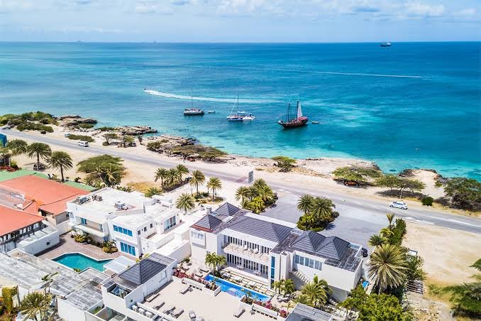 Aruba drone shot