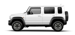 Four-door Suzuki Jimny rental example in Aruba